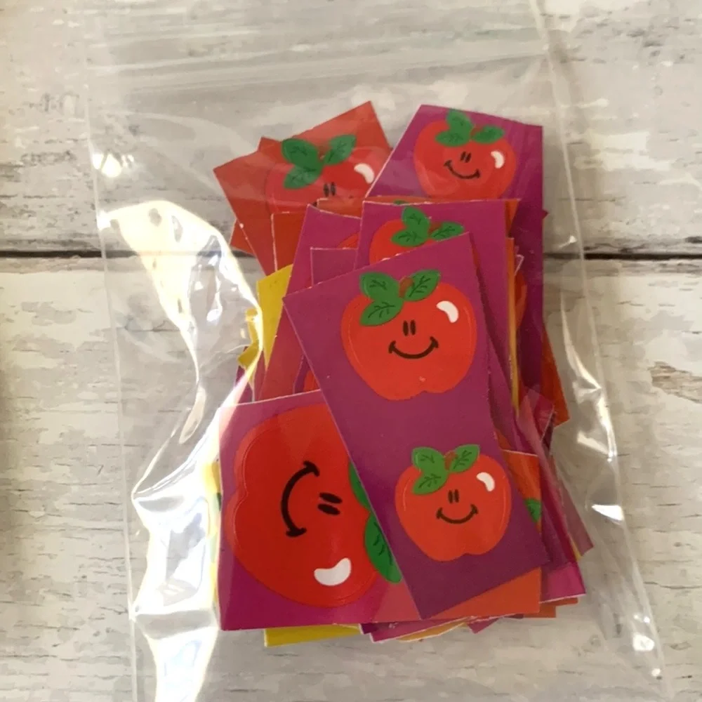 Scratch & Sniff Fruit Themed Craft Kids Stickers Bundle Lot Strawberries NEW